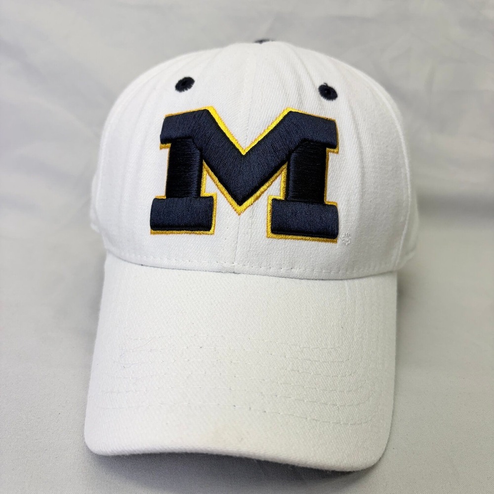 Top of the World Michigan Wolverines Hat Mens OSFM White One Fit M Logo
